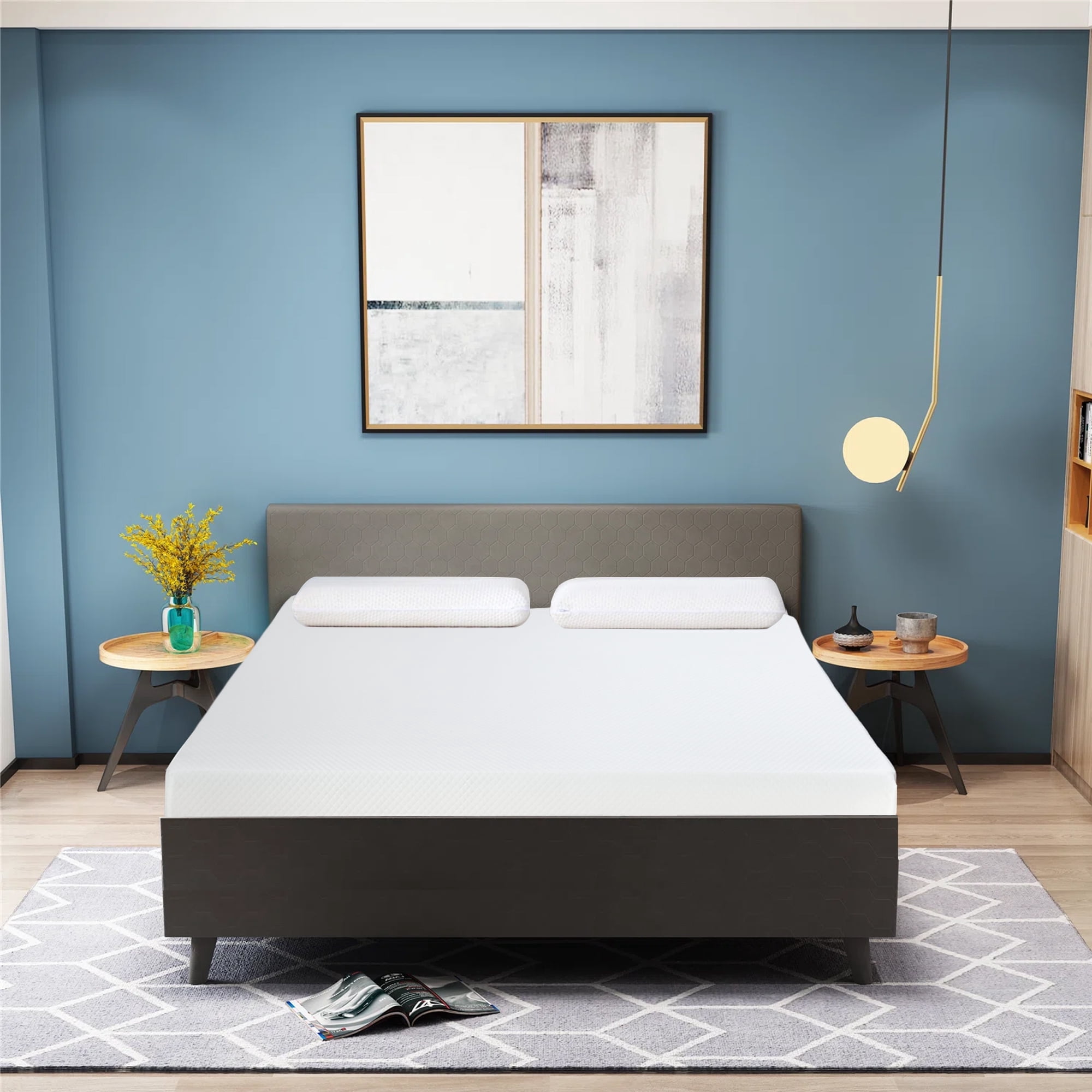 CL.HPAHKL 5 Inch Full Size Mattress, Gel Memory Foam Mattress Medium Firm Bed in a Box, CertiPUR-US Certified, Cooling Sleep & Pressure Relief for Kids/Adults, Fiberglass Free