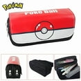 thumbnail image 1 of BAMAIA Pokemon Pokeball PU Leather Pencil Case with 2 Compartments, Multicolor, 1 of 3