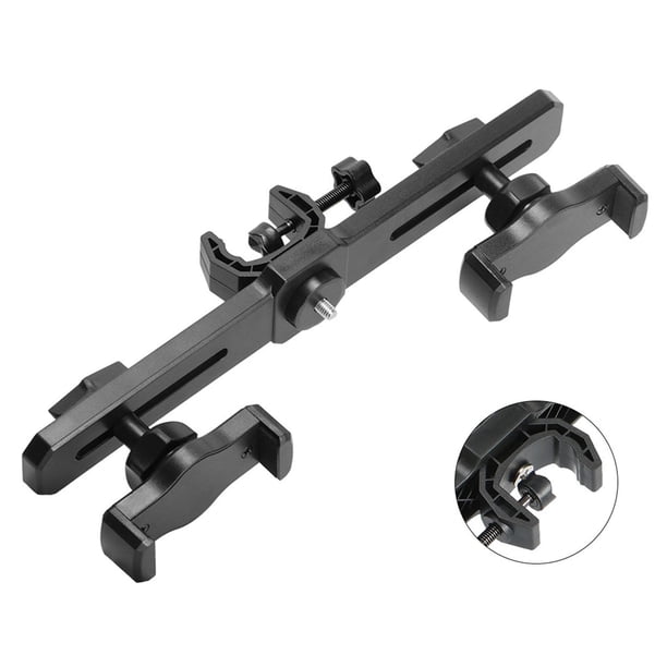 Adaptador de montaje de montaje de trípode de teléfono para teléfonos inteligentes 1/4 pulgadas Adaptador de fijación móvil Clip Adaptador de montaje posición doble