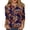 532#Dark Blue, variant on Women Relaxed Fit 3/4 Length Sleeve Floral Blouse Crew Neck Fashion Tunic For All Daily Looks Dark Blue 2XL
