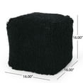 thumbnail image 3 of GDF Studio Statham Modern Microfiber Chenille Cube Pouf, Charcoal, 3 of 9