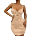 thumbnail image 1 of PENGXIANG Femmes Sexy Bodycon Maxi Robe Sans Manches Coupe Basse Spaghetti Sangle Dos Nu Mini Robe Cocktail Partywear, 1 of 6