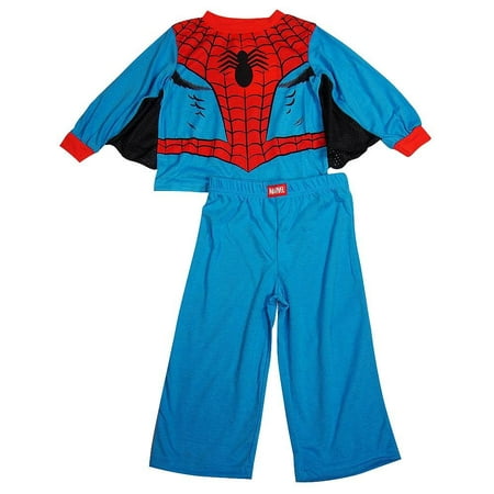 Flame Resistant Pajamas - Spiderman Toddler Boys Long Sleeve Flame Resistant Sleep Pajama Set, 38238 blue / 2T