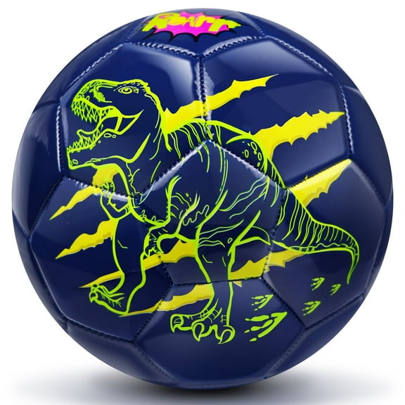 Kids Size 3 Soccer Ball - Champhox Kids Aged 3-8 Year-old Sports Recreation Playing Soccer Ball for Children Boys Girls Gifts (Tyrannosaurus Rex）