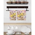 thumbnail image 3 of Easter Bunny Kitchen Dish Towels for Drying Dishes Set of 2, Spring Purple Flowers Scarf Rabbit Pastoral Waffle Weave Microfiber Hand Tea Bathroom Towels Quick Dry & Absorbent Towel 15.7x23.6, 3 of 7