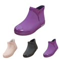 thumbnail image 2 of AUDeals Women's Short Ankle Rain Boots Waterproof Rubber Anti Slip Lightweight Garden Boots with Comfort Insoles, 2 of 5