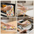 thumbnail image 5 of 4 Pcs Pioneer Flower Floral Print Pattern Kitchen Towels, Funny Microfiber Dish Towel Set, 18" X 26" Tea Towels, 5 of 6