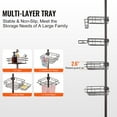 thumbnail image 4 of KFFKFF Tringle de Tension pour Douche, Réglable de 42 Pouces à 114 Pouces, Tringle de Tension de Douche Polyvalente avec Plateau Durable Supportant la Charge, Résistante à la Corrosion, Assemblage Simple, Convient aux Salles de Bain, 4 of 9