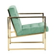 thumbnail image 3 of Velvet Accent Chair - Tufted Armchair with Gold Legs - Modern Living Room Chair, 3 of 5
