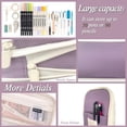 thumbnail image 4 of Purple Pencil Case, Large Capacity Soft Pencil Case for Girls, Big School Pencil Case with Multiple Compartments, Back to School Supplies for Students, 4 of 6