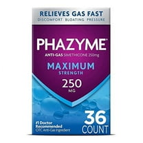 Phazyme Maximum Strength Gas and Bloating Relief, 250 mg Simethicone, 36 Fast Gels