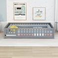 thumbnail image 2 of Bellemave Queen Size Floor Bed Frame with Fence-Guardrails & Lookable Door,Montessori Floor Bed with Sturdy Wood Slats,for Girls and Boys(Gray), 2 of 9