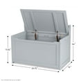 thumbnail image 4 of Melissa & Doug Wooden Toy Chest, Toy Storage Box with Hinged-Lid, Playroom Furniture for Kids Ages 3+ (Gray), 4 of 10