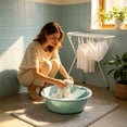 thumbnail image 6 of Washboard Basin for Hand Washing Clothes and Small Delicate Articles - Plastic Non-Slip Washtub Convenient Cleaning Basin Blue, 6 of 6