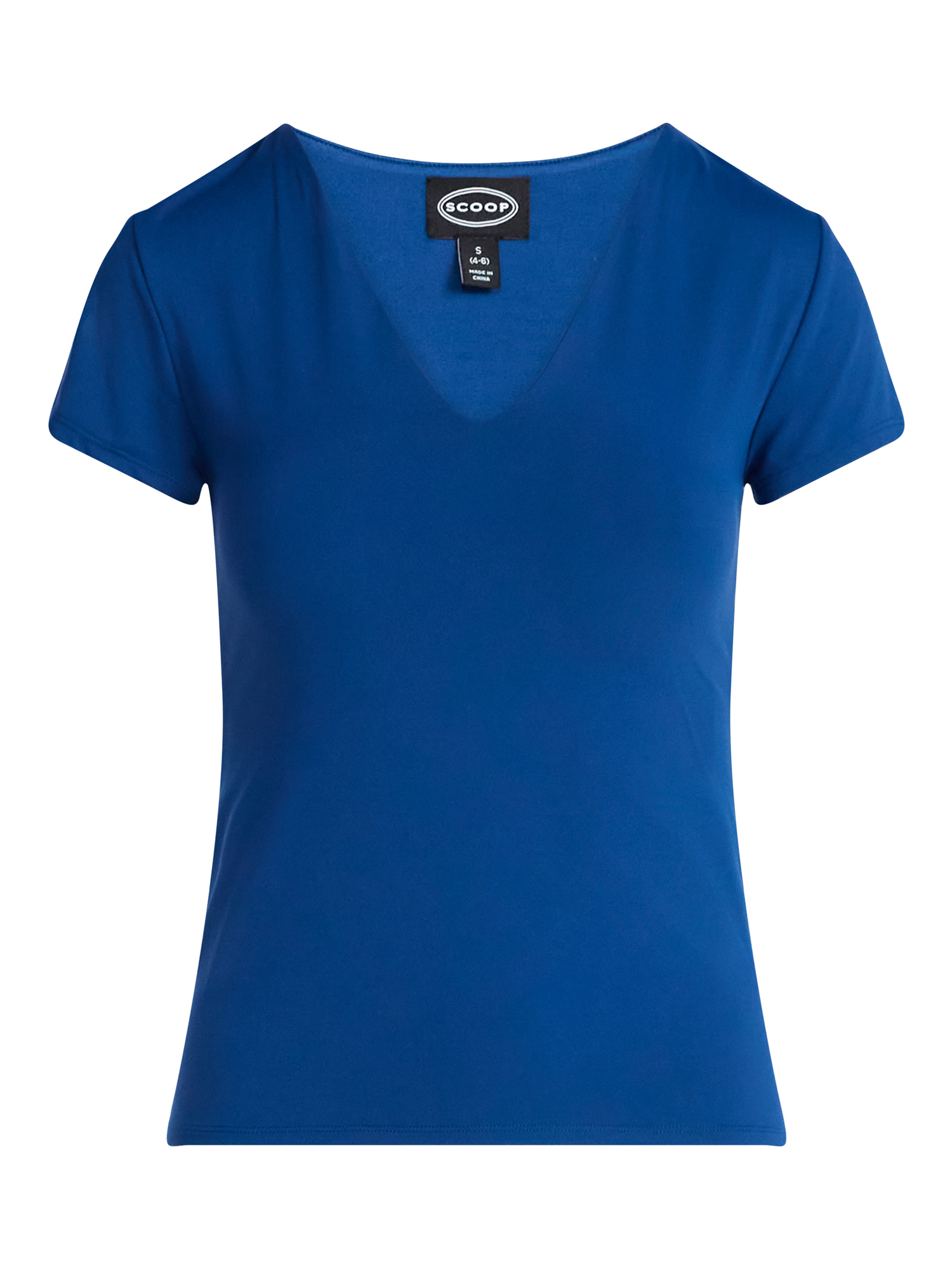 Scoop Women's and Women's Plus Refined Contour V Neck Tee, Sizes XS-4X