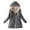 Grey, variant on Baberdicy Lady Cotton Women's Long Down Jacket Plus Size Down Jacket Cotton Jacket Lightweight Down Jacket with Hooded Winter Jacket Puffer Jacket Red
