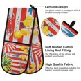 thumbnail image 2 of Yayeee Double Oven Mitt Kitchen Heat Resistant Baking 35" x7" Quilted Glove, Striped Lemon, 2 of 6