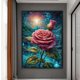 thumbnail image 3 of Hilo Algodón Ecológico Bordado Ilustraciones Punto Cruz Con Rosas Impresas 11CT 40x60cm, 3 of 9