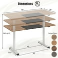 thumbnail image 3 of Gymax Electric Standing Desk 55'' x 28'' Sit Stand Desk w/ Cable Management Hole Natural, 3 of 10