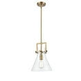 thumbnail image 4 of Innovations Lighting  Newton Cone - 1 Light 10" Stem Hung Pendant Satin Nickel/Seedy, 4 of 4