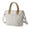 White, variant on ibiyuan Canvas Tote Bag For Women Women Retro Solid Color Canvas Messenger Bag Fashion Casual One Shoulder Daily Travel Shopping Handbag