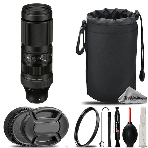 Sigma 100-400mm f/5-6.3 DG DN OS Contemporary Lens for Sony E   UV Filter    Hood   Lens Pouch- Basic Kit