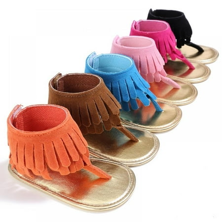 

Outdoor Tassel Summer Casual Baby Soft Soft-soled Sandal Child Girls Casual High Quality Kids Shoes For 0-18 M