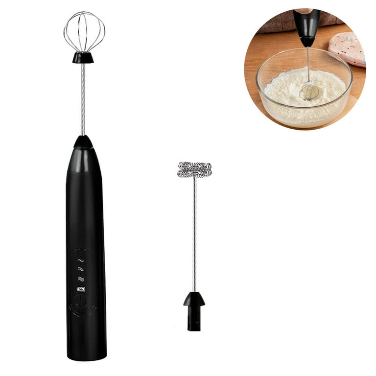 1pc ABS Milk Frother, Daily Black Portable Electric Drink Mixer For Kitchen