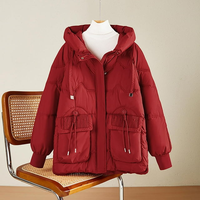 Ailaofu Veste Courte Matelassée Légère pour Femmes, Chaude pour l'Hiver