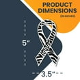 thumbnail image 2 of Magnet Me Up Support Carcinoid Cancer Fighter Zebra Ribbon Magnet Decal, 3.5x7 In, Vinyl Automotive Magnet, 2 of 7