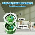 thumbnail image 4 of Eyliden Microfiber Spin Mop System with 2 Pads for Dry, Dust Floor Cleaning, Green, 4 of 7