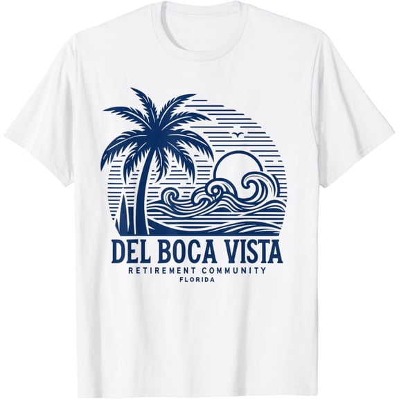 Nuvello Del Boca Vista Retro Sunset Florida Vintage T-Shirt Full Size S-5XL