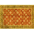 thumbnail image 1 of Ahgly Company Machine Washable Indoor Rectangle Persian Yellow Traditional Area Rugs, 7' x 10', 1 of 4