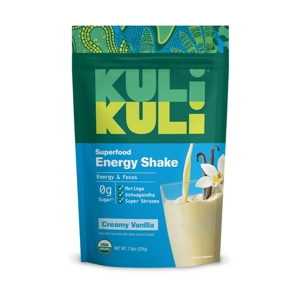 Kuli Kuli Vanilla Moringa Smoothie, Powdered Energy Shake, 7.9 oz