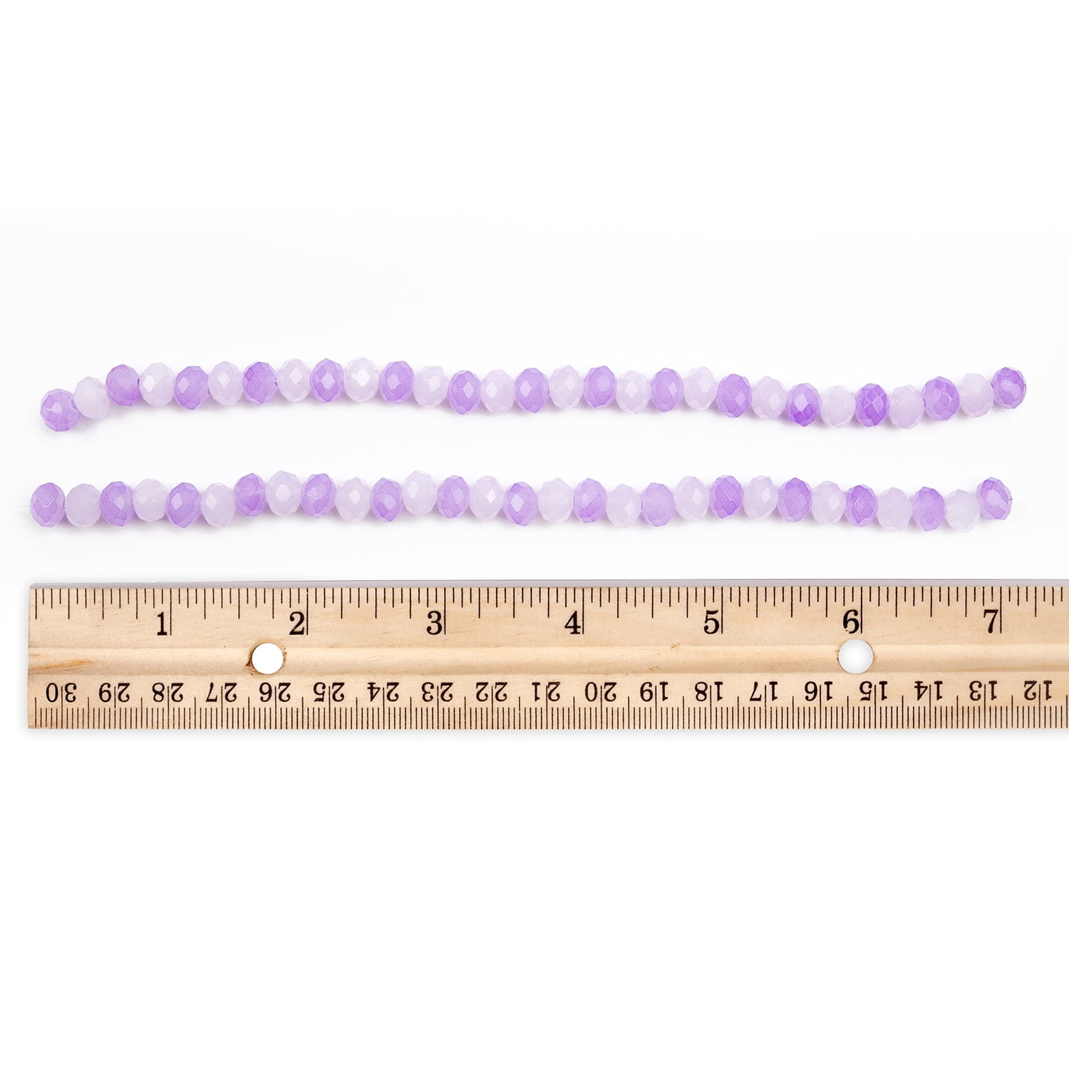 (2 pack) Cousin DIY Glass Rondelle Beads 2-Strand 2-Tone Purple 8mm 14 Inch 58 Piece Model 69995929