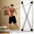 thumbnail image 3 of X Factor Home Gym Equipment, Full Body Workout Door Gym AB Abdominal Exercise System Core Fitness, Includes Straight Bar, DVD, Handles/Ankle Straps, Workout Chart, Strength Training Resistance Bands, 3 of 9