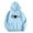 Light Blue, variant on SwiftWear Women's Long Heartbeat Print Hooded Sweatshirt Oversized Love Graphic Pullover Hoodie with Kangaroo Pocket, Soft Fall Winter Loungewear Light Blue
