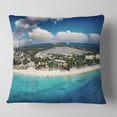 thumbnail image 2 of Designart Caribbean Coast Tropical Panorama - Seascape Throw Pillow - 16x16, 2 of 5