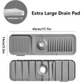 thumbnail image 2 of Faucet Silicone Drying Mat:Extra Large Faucet Mat for Kitchen Sink,Faucet Draining Mat for Easy Drainage and Clean,Sink Faucet Mat Splash Guard for Kitchen Bathrooms,17.7" x 5.5" (Dark Gray), 2 of 13