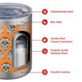 thumbnail image 4 of 12oz Tumblers Orange Skull Pattern Vacuum Insulated Stainless Steel Travel Tumbler Cups Mug with Lid and Straw for Beer,Coffee,Beverages with Cleaning Brush for Cold & Hot Drinks, 4 of 5