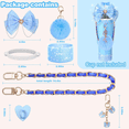 thumbnail image 2 of Bling Tumbler Accessories Kit for Stanley 20/30/40 oz Tumblers, Sparkly Blue Bow Decor Set with Straw Topper, Handle Strap, Cup Boot & Chain Charms, 2 of 5