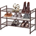 thumbnail image 2 of Simple Houseware 3-Tier Stackable Shelves Storage Utility Rack, Bronze, 2 of 5