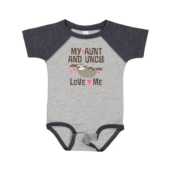 Inktastic My Aunt and Uncle Love Me Sloth Girls Baby Bodysuit
