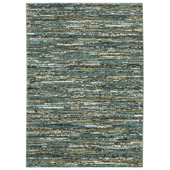 Oriental Weavers Reed Area Rug - RE01G - 6'7" x 9'6" - in Blue/ Multicolor - Classic Casual Style, Stain Resistant, Family and Pet Friendly , Dining, Living Room Rug