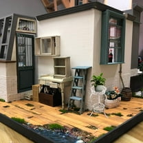 Pretyzoom 1Set Mini Storage Rack Retro Style Iron White for Dollhouse Lovers Decoration