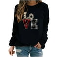 thumbnail image 2 of ICHUANYI Valentines Sweatshirt Women Oversized Love Heart Shirt Pullover Valentine's Long Sleeve Tops, 2 of 8