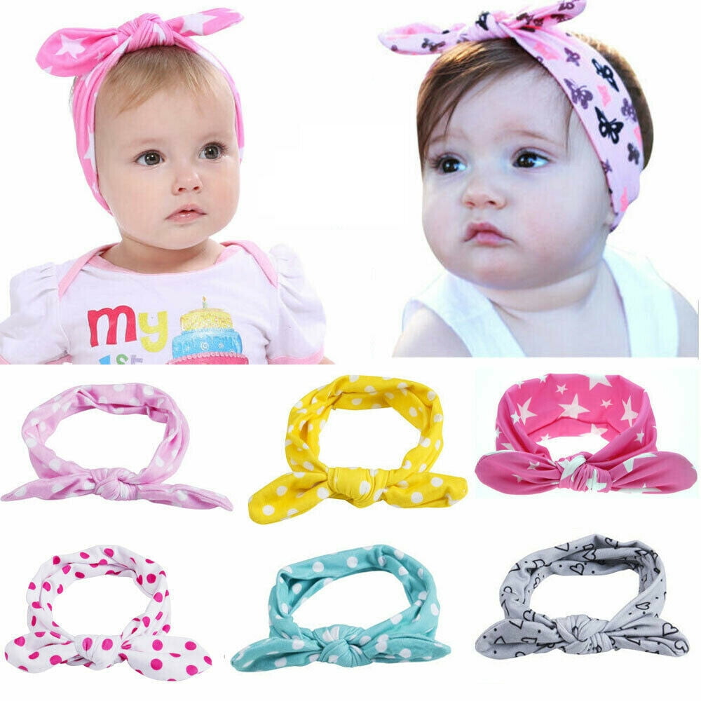 Black Tonsee® Baby Toddler Cute Girls Kids Bow Hairband Turban Knot Rabbit Headband Headwear