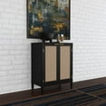 thumbnail image 4 of Homestyles Brentwood Mid-Century Wood Bar Cabinet with 2 Shelves in Black, 4 of 19