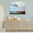 thumbnail image 4 of Stupell Industries Coastal Egret Over Lake Shore Canvas Art, 48 x 36, by D. Rust, 4 of 8