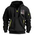 thumbnail image 1 of Styesk Sweatshirts for Men Men's Spring And Fall Printed Hooded Sweatshirt Zipper Multi-Pocket Pullover Sweatshirt, 1 of 3